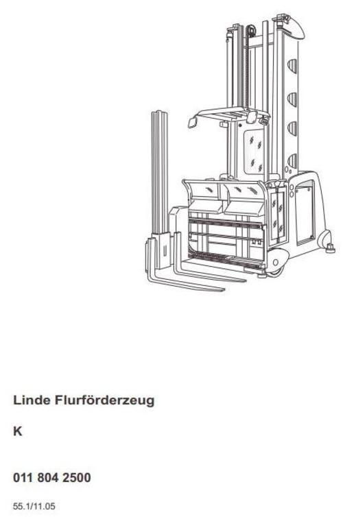 Product picture Linde Truck Type 011: K From 11.2005 Operating Instructions