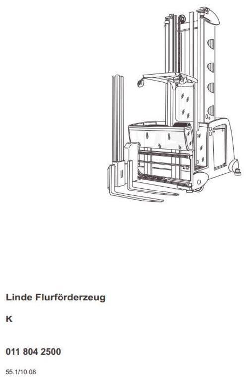 Product picture Linde Truck Type 011: K from 10.2008 Operating Instructions 