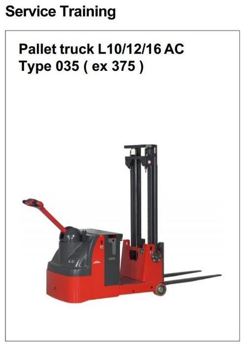 Product picture Linde Pallet Truck Type 035(ex 375):L10AC,L12AC,L16AC