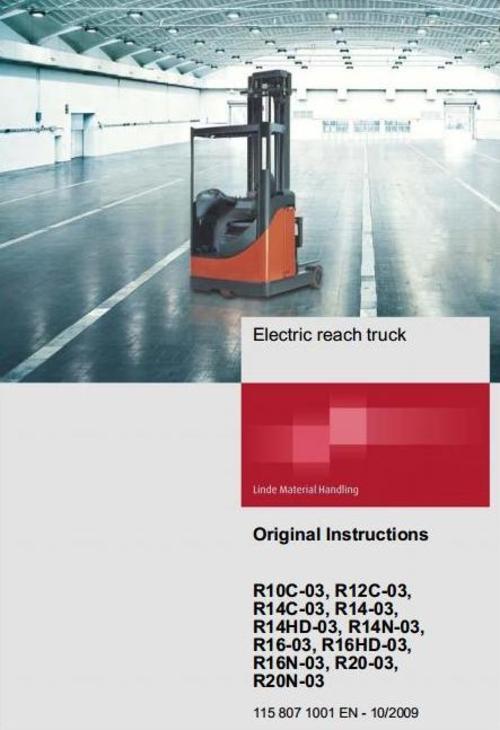 Product picture Linde Electric Reach Truck Type115-03:R10,R12,R14,R16,R20 