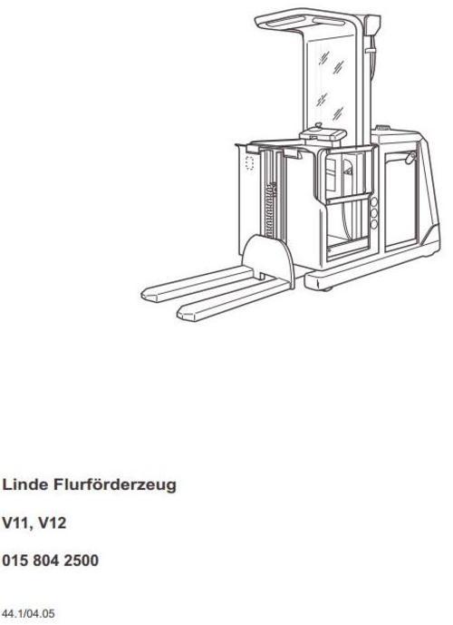 Product picture Linde Order Picker Truck Type015: V11-04, V12-04 Manual