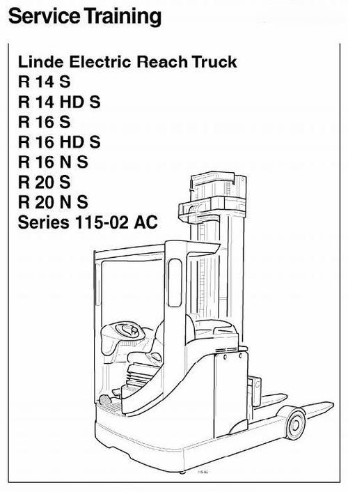 Product picture Linde Reach Truck Type115-02:R14,R16,R20 EX Manual