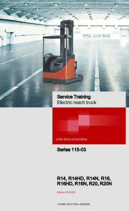 Product picture Linde Electric Reach Truck Type115-03:R14,R16,R20 Manual