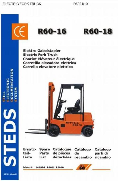 Product picture Still Electric Forklift Truck R60-16,R60-18 Spare Parts List